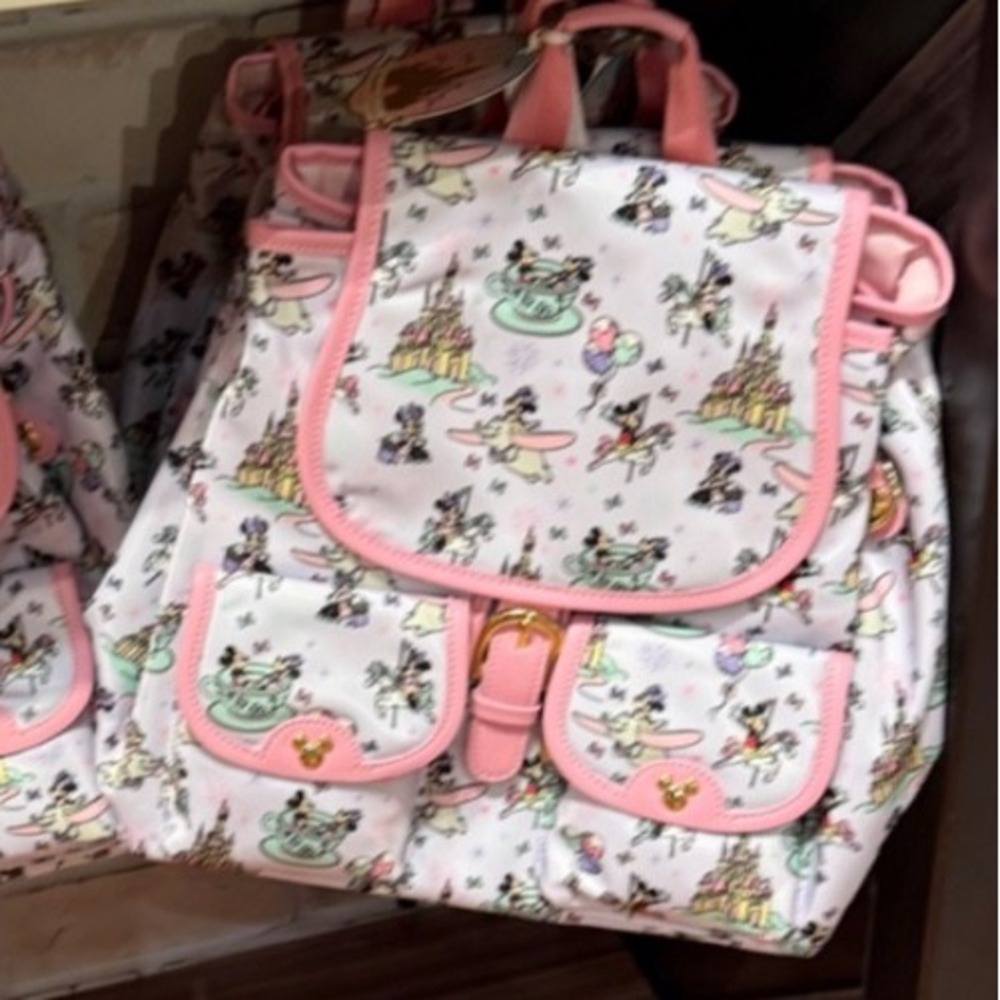 Disney Parks 2026 Stoney Clover Magic Kingdom Icons Backpack Bag Pink Tea Cups